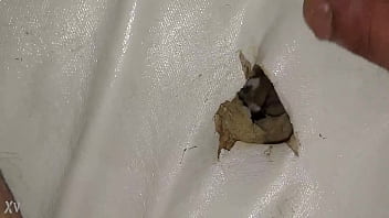 Preview 4 of Dese Villge Indaen - I fuck the hole in the mattress and you cum a lot of cum in her hole.