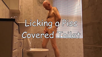 Preview 1 of American Sex Vbieo - Licking a Piss Covered Toilet
