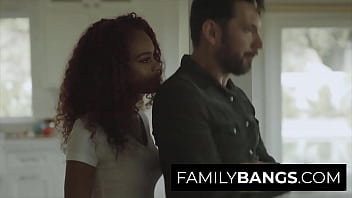 Preview 2 of Lady Stones - FamilyBangs.com ⭐ Sinner Obession with American Dad and Ebony Teen Stepdaughter,  Scarlit Scandal,  Tommy Pistol