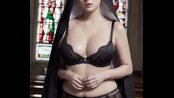 Preview 1 of Www Xxx Sam - Sexy Nun fetish compilation wearing lingerie big tits