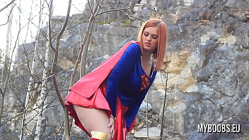 Preview 1 of Devar Xnx Bhabhi - Huge Natural Tits Super Woman Cosplay making OutDoor