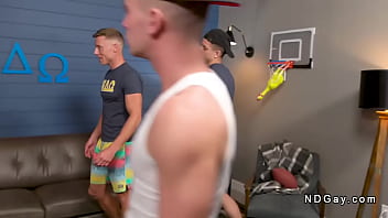 Preview 1 of Chodon Mom - Frat gays recruit new member in anal threesome