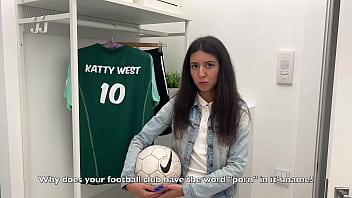 Preview 1 of Swingers Film Vintage - The recruiter of a football team picks up a young footballer in front of the stadium to fuck her