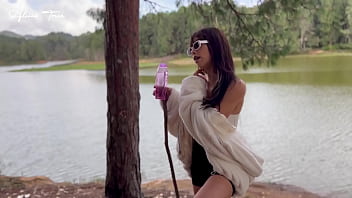 Preview 1 of Sunny Leone Sexy Workout - I broke my foot on the mountain and a handsome guy helps me and I end up fucking him there.