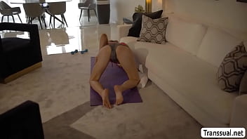 Preview 1 of Abella New Hd - Horny dude fucks the ass of friends shemale girlfriend