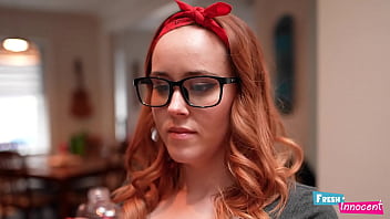 Preview 1 of Real German Homemade Incest - Fresh &amp_ Innocent - A Busty Redhead Teen is NAiled in her Bed