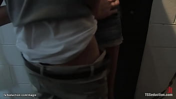 Preview 2 of Waria Main Bokep - TS lures and anal fucks bound man