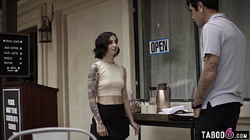 Preview 2 of Sanilevni Xxx Video - Petite waitress Stevie Moon anal fucked by asshole client his twin brother