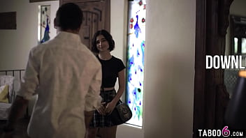 Preview 3 of Sanilevni Xxx Video - Petite waitress Stevie Moon anal fucked by asshole client his twin brother