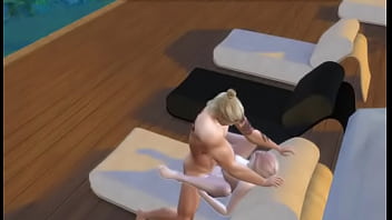 Preview 4 of College Girl New Xxx 2boys - Ts4 o rol&ecirc_ na piscina