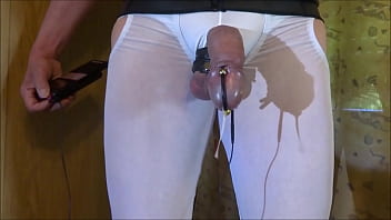 Preview 4 of Playboy Cutied - Estim - I milk the cum out of my balls