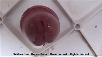 Preview 3 of Babel Double - Glory hole caseiro - Cogumelo vermelho gozando