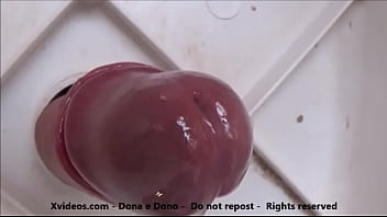Preview 4 of Babel Double - Glory hole caseiro - Cogumelo vermelho gozando