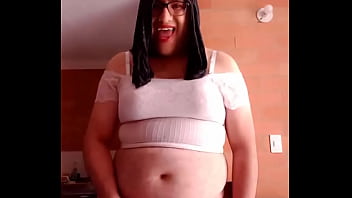 Preview 4 of Wwwxvideo Em - Travesti Liseth mostrando su verga humeda y su culo caliente