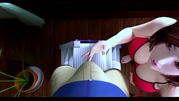 Preview 1 of Into Foursome - 3d 76 The lonely wife and the air conditioner repairman