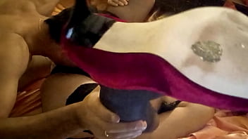 Preview 1 of Pakistani Rian Xxx Vidios - 1560 (02) - French Slut in Black Satin Dress and Red Garter Belt,  Black Satin Panties,  Red Velvet Stockings and Heels,  Doggystyle Fucking,  Blowjob,  Dirty Talk