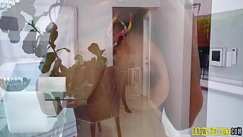 Preview 2 of Pakistani Glasses - Brown Girl Numi Zarah Love White Cock