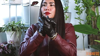 Preview 1 of Girl Pooping Video - Leather Fetish ASMR