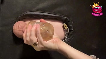 Preview 2 of Black Mom Ji - Milking Table Ruined Orgasms From Below