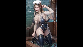 Preview 4 of Tudung Sedapnya Batang Zul - 【AI Painting】巨乳性感女海军