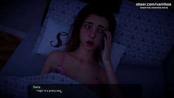 Preview 2 of Aurora Stone - Milfy City[v1.0 Final] | Virgin 18yo Babe Step Sister Teen Sara Gets Her Tight Petite Ass Fucked And Creampied At Midnight By Big Cock Step Brother | Taboo Hentai 3D Game | Part #58