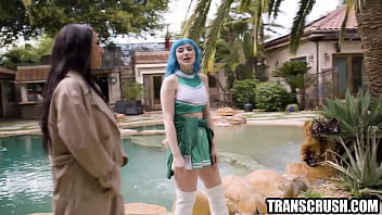 Preview 1 of Sexx Fullvideo - Transgender lesbian couple fucking their cheerleader friend