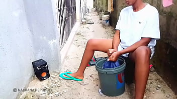 Preview 3 of Dehati Six Video - Maskgodez prove to Nackana Republic that she is a wife material apart from Sex