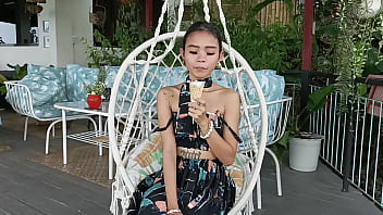Preview 2 of Lesbian Fuckin - Skinny Asian babe eat ice cream and dick and sugar daddy eats her pussy and ass