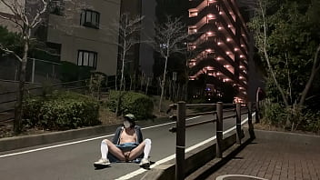 Preview 3 of Hot Boobs Masaj - 女装娘まゆちゃんが深夜の住宅街でＭ字開脚したりして大胆に露出