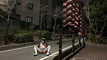 Preview 4 of Hot Boobs Masaj - 女装娘まゆちゃんが深夜の住宅街でＭ字開脚したりして大胆に露出