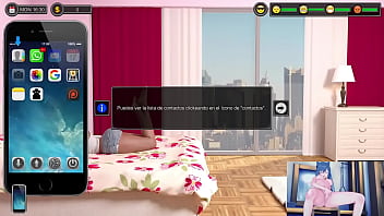 Preview 1 of Beautiful Breast Girl - Gameplay Man of the house #1 Ligando con la casera y las compa&ntilde_eras de piso