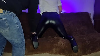 Preview 3 of Skodeng Gadis Melayll - Latex Pants Ass Worship - Sniffing Her Ass In Latex Pants