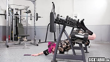 Preview 2 of Natalie Cruse2 - Shemale gym rat Lena Moon fucked in tight ass and enjoyed strangers cock
