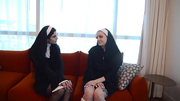 Preview 1 of Rip Video - Virgin Nuns Learn how to Use Their Assholes for The Lord