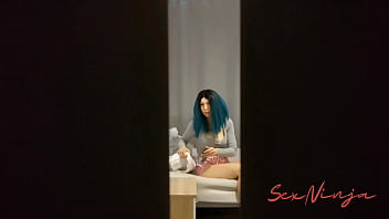 Preview 2 of Glimpse Of M Sister - I&#039_m Hiding in the Closet to Prank my Step-Sister but She starts Masturbating