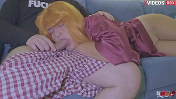 Preview 2 of Sleep Foot - I share the sofa with my stepmother and shove my dick down her throat,  fucking her until I cum in her mouth