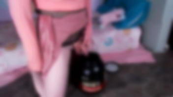 Preview 3 of Mome In Bay Sixe Faking - Naughty Femboy Urinates Into Whey Container! (teaser)