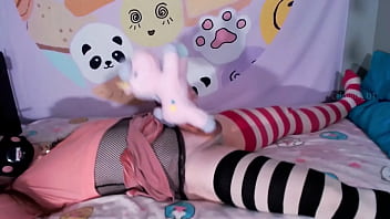 Preview 4 of Big Bute Porn - Femboy fucks plushy passionately! (Teaser)