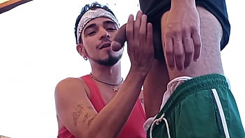 Preview 1 of Desi Xxx Viados - LATIN BLACK MAMBA ON MY TERRACE!!! BY LEO BULGARI &amp_ ANDY BLACK