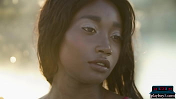 Preview 2 of Xxx Vedieo Bangladeshi - Ebony beauty from Cameroon Mimi Desuka gets naked in a pool for Playboy