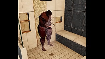 Preview 4 of Sarah 3d Lust Of Us - stunningly handsome duane brown jerking in the shower