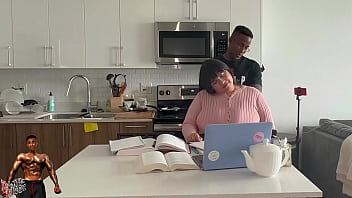 Preview 1 of Saxy Gold Sex - Latina BBW Vanessa Hinata Gives In And Fucks Her Study Buddy