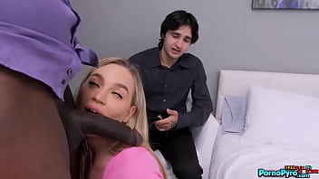 Preview 2 of Hindi Suhagrat - Blake Blossom Titty Fucks Her Black Ex-BF Jax Slayher In Front Of Her Angry Current BF
