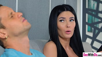 Preview 2 of Hurge Dildo Anal - Annoying teen stepsis Simon Kitty blowjob and rough fuck by her big cock stepbrother