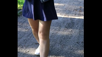 Preview 1 of Spandex In Mud - WATCHING A SEXY VOYEUR MASTURBATING HER PUSSY IN THE PARK