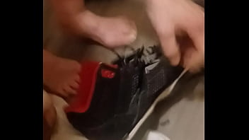 Preview 3 of Www Dobai Xxx - Friend has fun trashing my sneakers