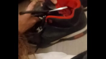 Preview 1 of Www Dobai Xxx - Friend has fun trashing my sneakers