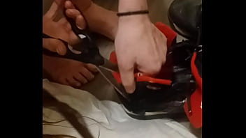 Preview 4 of Www Dobai Xxx - Friend has fun trashing my sneakers