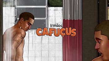 Preview 1 of Cento X Cento Moglie - Novinho foi flagrado espiando o dotado na ducha