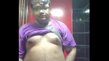 Preview 1 of Bhoot Fuck Videos - Vaibhav Pisses In A Public Toilet With His Boobs &amp_ Belly Out